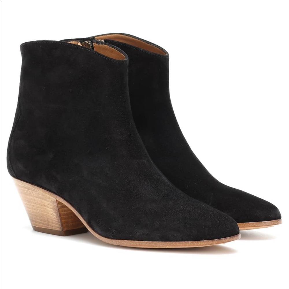 Isabel Marant Black Suede Dacken Booties size 39